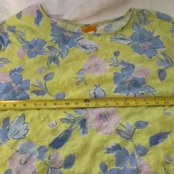 Ruby Rd Light Green, Purple & Blue scoop neck blouse (size xl) - Picture 4 of 7